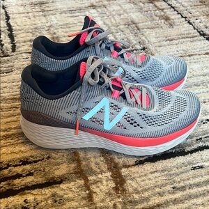 New Balance Women's Gray and Coral Athletic Shoes